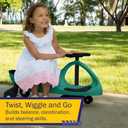 Wiggle Car Ride On Toy - No Batteries, Gears or Pedals - Twist, Swivel, Go - Outdoor Ride Ons for Kids 3 Years and Up by Lil' Rider (Green)