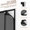 Yotache Reversible Left/Right Opening Magnetic Screen Door Fits 72 x 80 inch Doors, Screen Size 74" x 81", Strong Magnets Anti-Tearing Polyester Mesh for Front/Back Patio Sliding Door, Black