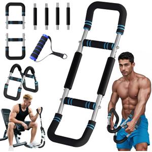 Twister Arm Trainer, Adjustable Chest Workout Equipment 40-130lb, Arm Trainer with 4 Spring, Chest Exerciser for Men, Detachable Power Bar Fitness Machine for Chest Clip Muscle