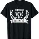 O Melhor Vovo Do Mundo Portuguese Grandpa T-Shirt XL