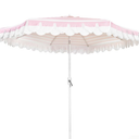 Funsite 9Ft Elegant Valance Patio Umbrella, Outdoor Umbrellas for Patio with Auto-Tilt and Crank Systerm, Table Umbrella for Outdoors, Poolside,Beach, Backyard, Pink