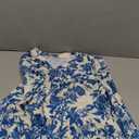 Womens V Neck Long Sleeve Blouses Tops 2025 Fall Fashion Ruffle Cuffs Dressy Casual T-Shirts (Large, Apricot Blue Floral)