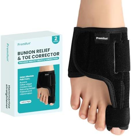 Amazon.com: Promifun Toe Splint for Broken Toes - Big Toe Splint for Women & Men - Support Brace for Day & Night Use - Bunion Corrector for Pain Relief - 1 Pair : Health & Household