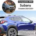Aunginsy Aluminum Rear Side Window Louvers Air Vent Cover Compatible with Subaru Crosstrek 2024-2026, Rear Side Window Louvers Sun Shade Cover Wind Vent Air Deflector Decoration Exterior Accessories