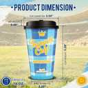 2 x 16 oz Champion Cup A Salute To Argentina, 3-Time World Soccer Champion, 24 Sets Disposable Paper Party Cups with Lids for Fan Event Decorations Game-Day Festival, ¡VAMOS ARGENTINA 2026