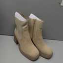 SM NEW YORK BEIGE STYLISH FASHION BOOTS- WOMEN SIZE 8.5