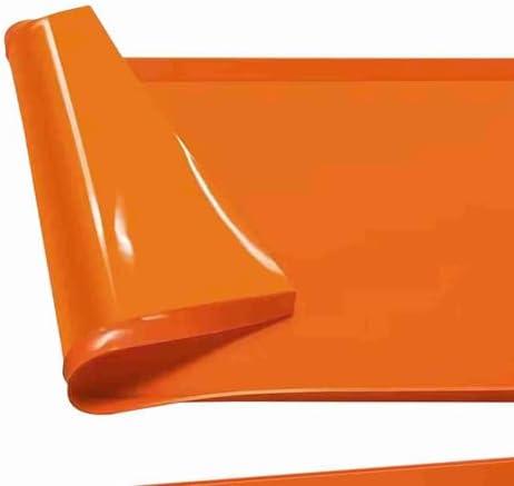 LIZEALUCKY Flexible 22 Inch Orange Silicone Grill Mat, Non Stick Heat BBQ Cooking Pad, Reusable Protective Griddle Protector for Outdoor Camping Picnic