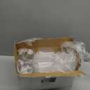 Ciaell 12 PCS Plastic Ribbed Wine Glasses - 10 OZ Plastic Square Wine Glasses with Stem - Disposable Champagne Cups for Parties & Weddings & Party & Valentine's Day (Clear)