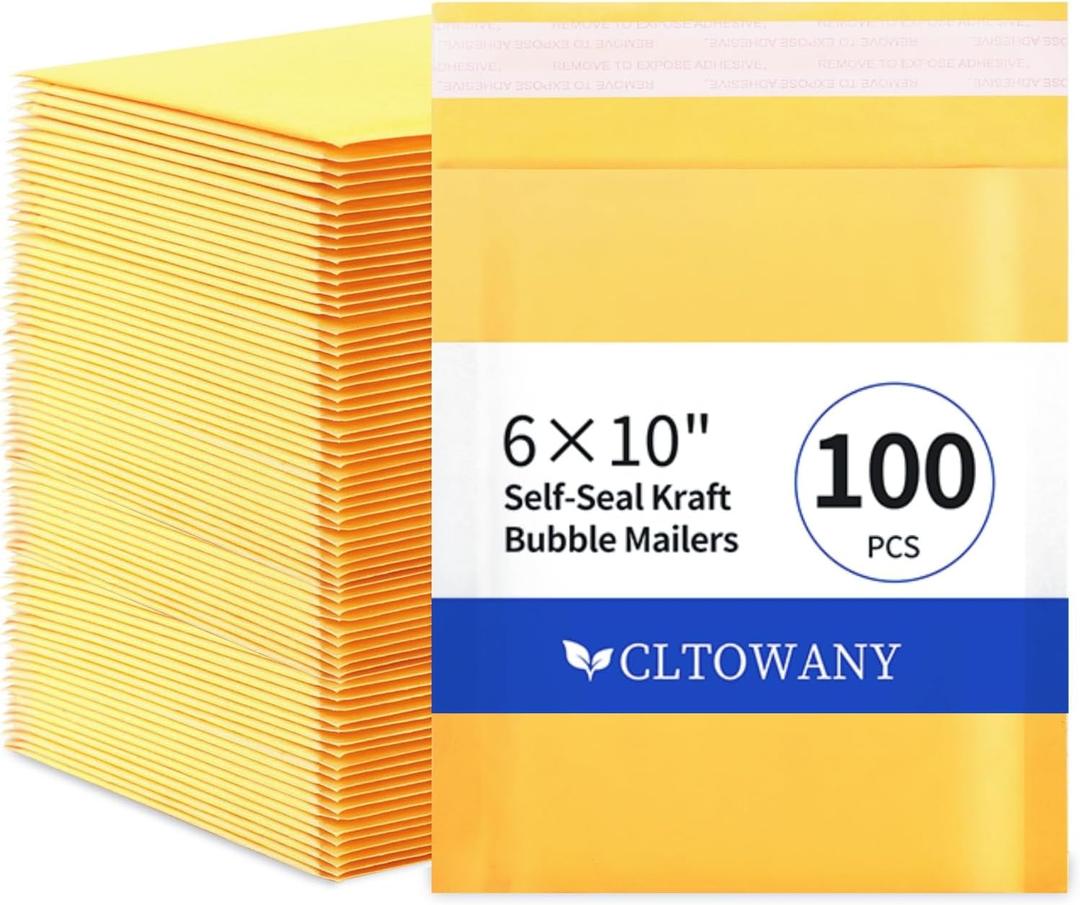 Padded Envelopes 610' Inch 100 Pack Self-Sealing Paper Envelopes for Shipping, Mailing,Packaging,Strong Adhesion Envelope Mailers