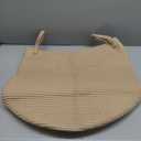 OrganiHaus Large Woven Storage Basket for Blankets and Toys 20" x 13" Inch, Rope Laundry Basket with Handles, Cushions & Pillows Storage Bin, Nursery Hamper, Soft Round Dog Toy Bin - Honey (Wide)