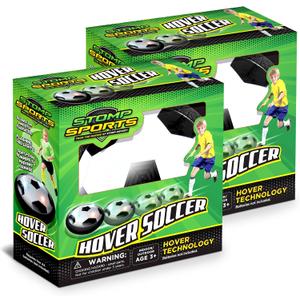 Hover Soccer 2 Pack from The Makers of Stomp Rocket  LED Lights and Padded Bumpers Indoor Air Soccer Toy for Boys Girls Ages 3 4 5 6 7 8 + Fun Games