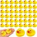 Rubber Ducks Bath Toys 50PCS Mini Ducks Bulk for Kids Baby Shower Decorations Birthday Party Favors Gift Classroom Summer Beach Pool Activity Carnival Game