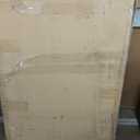 Giantex Rattan Coffee Table, 2-Tier Oval Wood Tea Table with Tempered Glass Tabletop & PE Rattan Storage Shelf, 40" Boho Cocktail Tables, Mid Century Modern Center Table for Living Room Office, Black