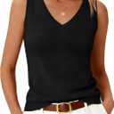 ANRABESS Womens Wool Blend Tank Tops V Neck Sleeveless Sweater Business Casual Work Knit Shirts Slim Fit 2026 Summer Outfits (L)