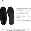Acorn Men's Memory Foam Slippers, 9/10 Size (Black)