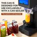 100-Pack Plastic Juice Bottles with Caps Empty Soda Cans with Aluminum Lids for Smothies, Boba, beer Only Compatible with Can Sealers (11.2oz/330ml)