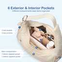 TOPDesign Quilted Puffer Shoulder Bag for Women, Trendy Lightweight Hobo Crescent Bag with Adjustable Strap