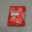 Christmas Winter Snowflakes Tablecloth with Elastic Edge, Round Table Cover Washable Reusable Xmas Red Table Cloths for Kitchen Dining Party, Medium (Fits 45-50 in)