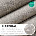 Joydeco Blackout Cordless Roman Shades No Drill, 58" W × 72" H, Linen