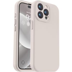 Vooii Compatible with iPhone 15 Pro Max Case, Upgraded Premium Silicone, [Camera Protection] [Soft Anti-Scratch Microfiber Lining] Shockproof Phone Case for iPhone 15 Pro Max 6.7 inch - Stone