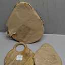 Creative Co-Op 3-Piece Round Mango Wood Cutting Boards with Stand, Natural