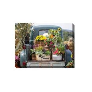 Green and Gray Fresh Produce Outdoor Canvas Rectangular Wall Art Decor 16" x 24"