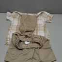 Boys Clothes Shorts Sets Plaid Short Sleeve Hooded Button Shirt and Jogger Shorts for Kids Summer Outfits 7-8Y
