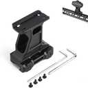 Tactical Red Dot Riser Mount, Metal Picatinny Riser Scope Adapter Mount for T1 T2 Optic Sight, 2.91" Optic Centerline Optic Riser, Fit for 20mm Picatinny Rail (BK)