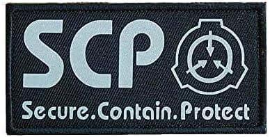 Black SCP Foundation Special Containment Procedures Foundation Logo Military Hook Loop Tactics Morale Luminous Patch Tactical Bag Accessories Tactical and Personal Defense Tactical Bags and Packs