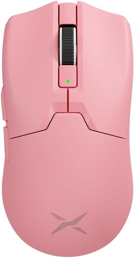 DeLUX M800 Ultra Wireless Gaming Mouse, Nordic 52840 MCU, PAW3395 26000DPI, 1000Hz Polling Rate, Tri-Mode Connection, 55g Lightweight, 120 Hours Endurance (600mAh-Pink)