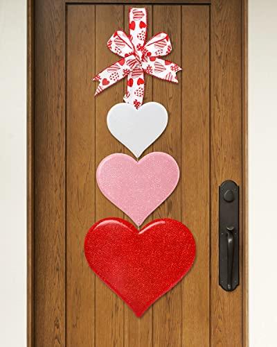 Xylolfsty Valentine's Day Door Hanger Metal Heart Door Decor Wall Hanging Decorations for Valentine’s Day Holiday Wedding Indoor Outdoor Decoration Gift Ideas