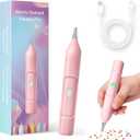 ZYNERY Electric Diamond Painting Pen, Wireless Diamond Art Vacuum Pen with Metal Tip, DIY Craft Tool Kits Diamond Art Accessories pens for Adult (Pink)