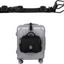 J Hook Luggage Strap Add a Bag Hook Hanger Strap, Adjustable attaches Briefcase Together (Black-Normal Size)