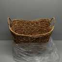 Household Essentials ML-4002 Tall Water Hyacinth Wicker Basket with Handles | Natural, Brown, Natural (9"D x 19"W x 17"H)