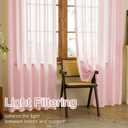 Pinch Pleated Sheer Curtains 96 Inch Length 2 Panels Set, Semi Voile Sheer Curtains for Bedroom Living Room Pinch Pleated Soft Touch Light Filtering Drapes(Deser flomor, 42 W x 96 L, 2 Panels)