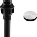 KENES Bathroom Sink Drain Stopper Pop up Sink Drain with Overflow, Brushed Nickel Lavatory Bathroom Vanity Sink Drain Assembly, Built-in Anti-Clogging Strainer
