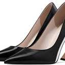 YDN Women Pointed Toe Slip on Pumps Special Kitten High Heel Shoe for Party Prom Dress Lady Size 4-16 US