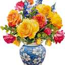 Freshcut Paper Pop Up Cards, Sorbet Roses, 12 Inch Life Sized Forever Flower Bouquet 3D Popup Greeting Card, Anniversary Cards, Valentine's Day Gifts, Mother's Day Card, Blank Notecard & Envelope