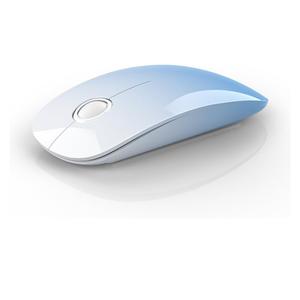 RAPIQUE Bluetooth Wireless Mouse - (BT5.1+USB) Dual Connectivity, Quiet Click, Low Power, and 1600 DPI, Portable Cordless Mouse for Laptop, MacBook Pro/Air, iPad (Gradient Sky Blue)
