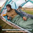 Compact Ultra Lightweight Sleeping Bag Envelope Backpacking Bag with Compression Sack for Adults Warm Weather Camping, Traveling, Hiking