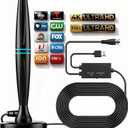 TV Antenna for Smart TV Indoor,TV Antenna for Local Channels,Support 4K 1080p with Signal Booster Antenna TV Digital HD Indoor & Outdoor-Cylindrical Antenna