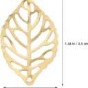 Uonlytech 200Pcs Gold Hollow Leaf Charms for Jewelry Making Lightweight Metal Pendants for Diy Earrings Necklaces Hair Clips Crafting Ornaments