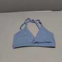 YEOREO Sports Bras for Women Open Back Workout Gym Bra Padded Medium Impact Yoga Tops with Ajustable Back Straps (Moonstone Blue)