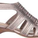 Bella Vita Women's Fashion Casual Heeled Sandal (5.5, Champange Leather)