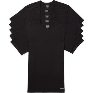 Calvin Klein Mens Cotton Classic 5-Pack Slim Undershirts (Black, 2XL)