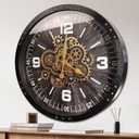 27 inch Large Real Moving Gears Wall Clocks for Living Room Decor