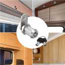 3 x Cabinet Locks with Keys,1-1/8inch Cabinet Cam Lock Keyed Alike,Secure Drawer File Cabinet Mailbox Lock RV Storage Locks Replacement Set, Zinc Alloy (Silvery,1 Pack)