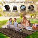 Wallona Outdoor Rugs 9x12 ft Patio Waterproof Clearance Indoor Outdoor Large Carpet for Patio Plastic Straw Reversible Area Rugs Mat for RV, Camping, Balcony, Beach, Picnic, Porch, Boho Black & Brown