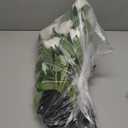 Anordsem Solar Garden Lights Outdoor: 10 Waterproof Fabric Roses Flower 4 Pack - LED White Landscape Lighting for Yard Cemetery Decorative - Christmas Gifts for Mom Homeowner Over 30