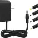 5V 1A Power Supply 5W AC/DC Wall Plug Adapter AC 100V-240V to DC 5 Volt 1Amp 0.5A Replacement DC 5v Power Cord with 4 Tips for 5v led Lights Security Camera